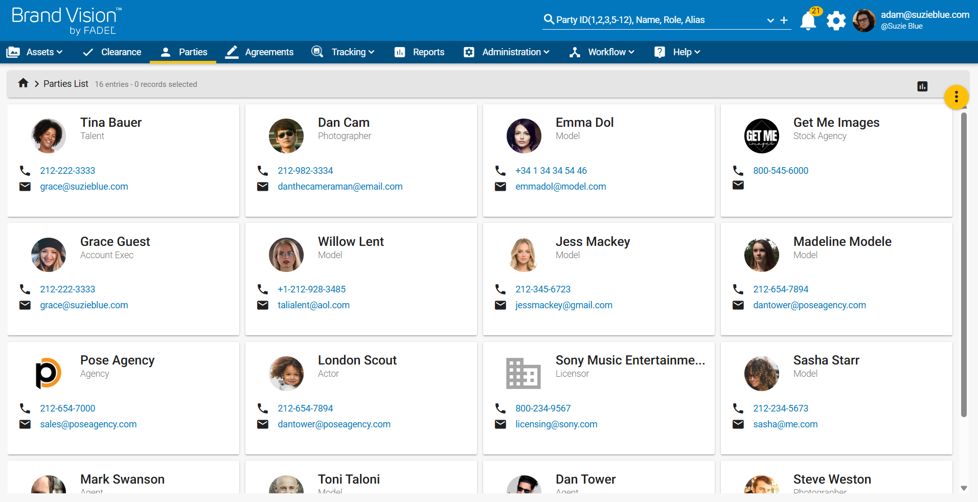 screenshot of Brand Vision